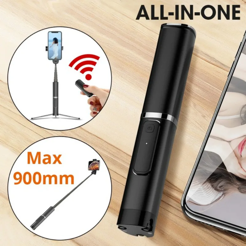 

Wireless Bluetooth Selfie Stick tripod For iPhone 8 X 7 6s Plus Foldable Handheld Monopod Shutter Remote Extendable Mini Tripod