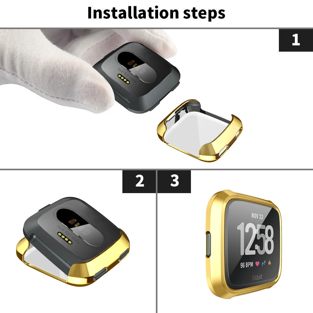 Ультратонкий защитный чехол из ТПУ с покрытием для Fit bit Versa защитные силиконовые