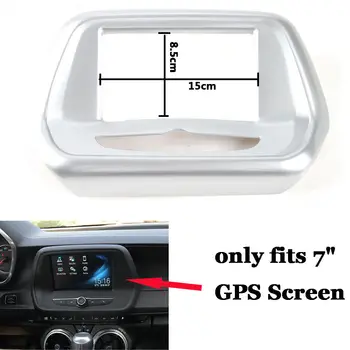 

BBQ@FUKA ABS Car Interior GPS Navigation Panel Frame Trim Cover Sticker 7" Fit For Chevrolet Camaro 2017 Accessories Car Styling
