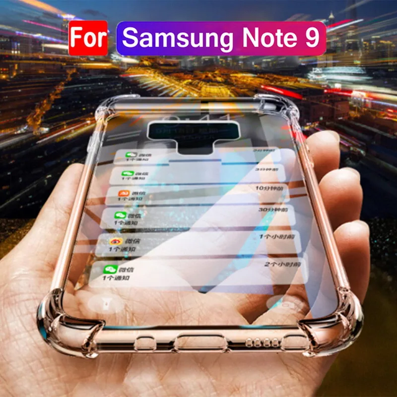 

Ultra Thin Transparent Phone Case For Samsung Note 9 8 Soft Silicon Shockproof Back Case For Galaxy S9 S8 Plus A6 A8 2018 Coque
