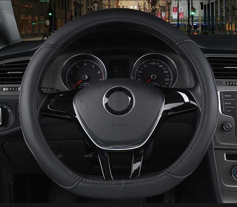 Автомобильный руль крышка D форма из искусственной кожи для Kia Picanto X-line износостойкая Оплетка на руль автомобиля стиль
