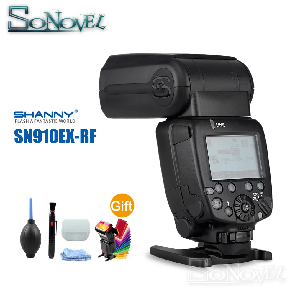 Shanny SN910EX-RF i-TTL HSS 1/8000s GN60 Master/Slave 2.4G Wireless Radio Flash Speedlite for Nikon D850 D810 D800 D750 D500 D5 |