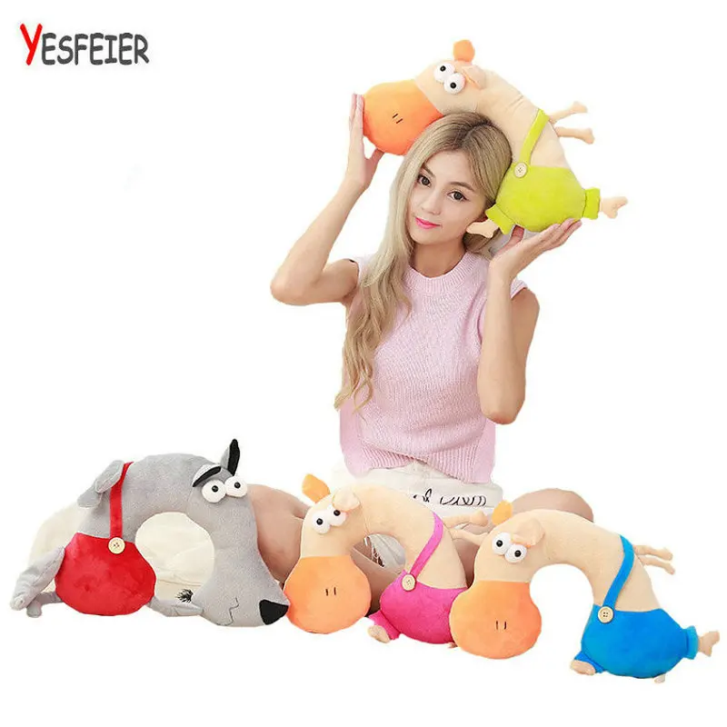 Плюшевая U образная подушка в виде мультяшного животного 40*30 см|pillow stuffing|fox plush