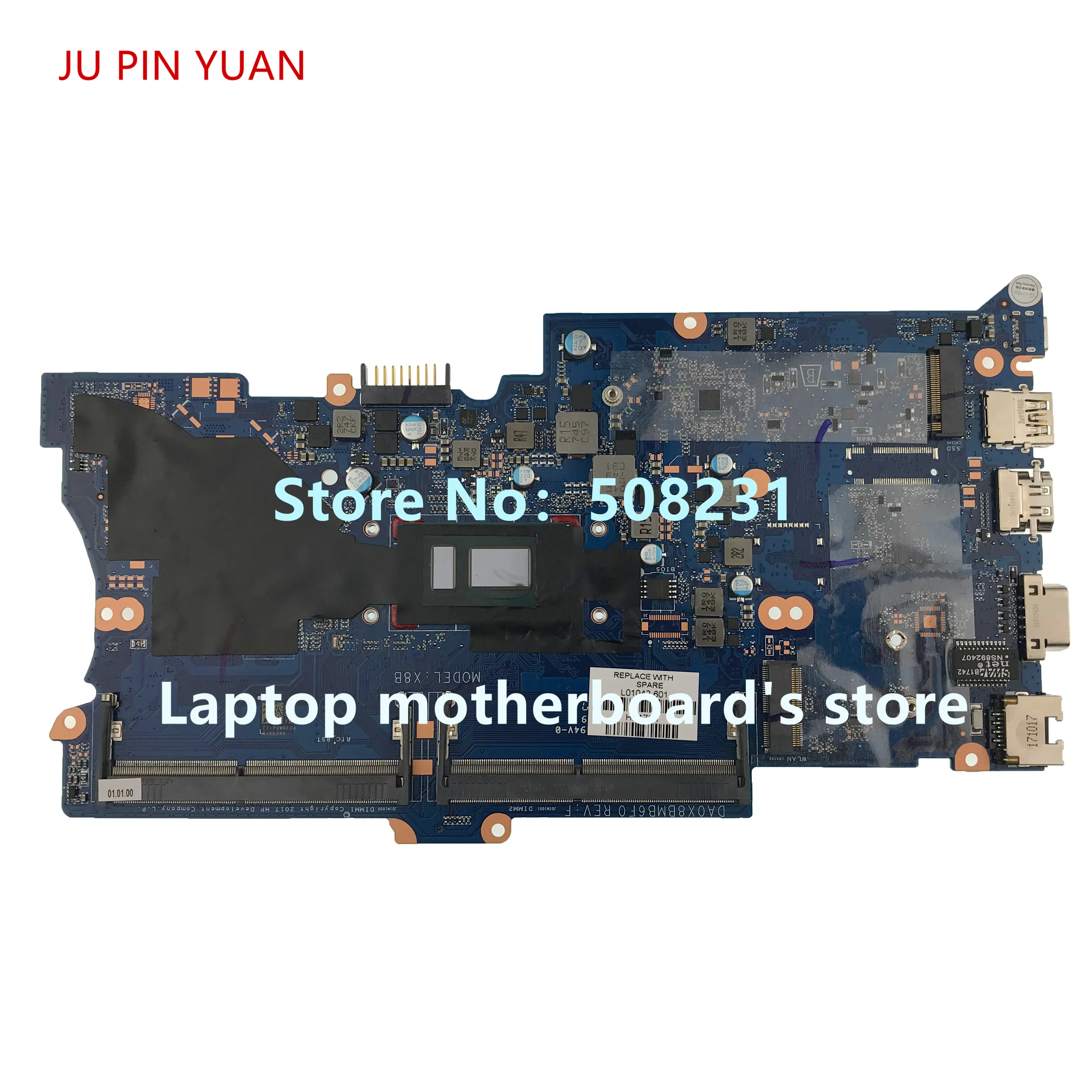 Ju pin yuan L01042-001 L01042-601 DA0X8BMB6F0 материнская плата для ноутбука hp ProBook 440 G5 430 G5 Тетрадь ПК I7-8550U полностью протестирована