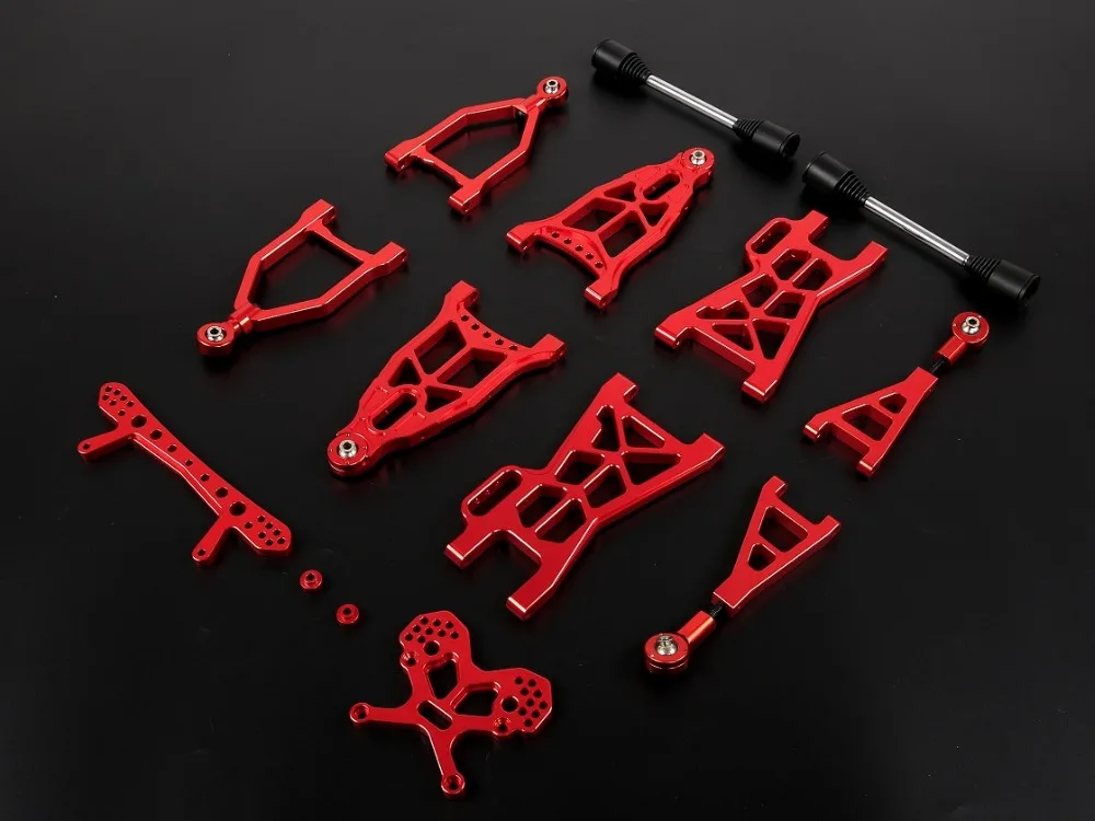 Baja CNC alloy Front and Rear extended A arm set for HPI BAJA 5B SS ROVAN KM 1/5 gas rc baja spare parts Baja CNC alloy Front and Rear extended A arm set for HPI BAJA 5B SS ROVAN KM 1/5 gas rc baja spare parts
