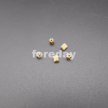 

5PCS X NEW 7 Teeth Brass Gear 0.3 Modulus T=7 Aperture 1mm DIY Model Accessories 7T1A 0.95MM Hollow glass Gear *FD198X5