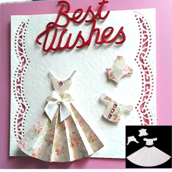 

Princess Dress build up Metal Cutting Dies Stencils for DIY Scrapbooking/photo album Decorative Embossing DIY Paper Cards