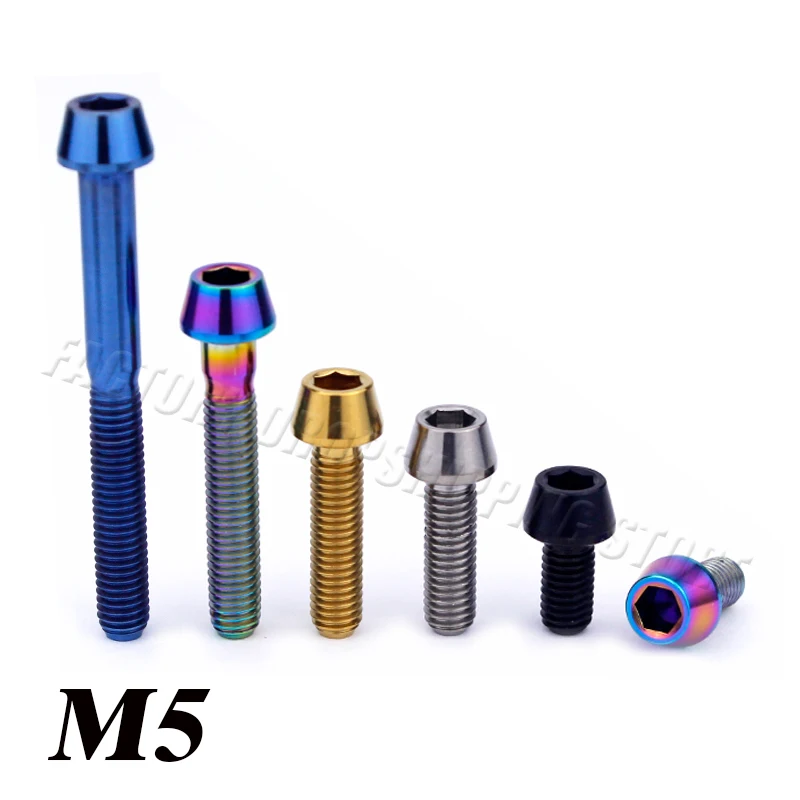 التيتانيوم Ti M5 x 10 16 18 20 25 30 35 40 45 50 مللي متر مفتاح ألين تفتق رئيس مسامير الربط ل جذع دراجة Seatpost دراجة أجزاء التيتانيوم Ti M5 x 10 16 18 20 25 30 35 40 45 50 مللي متر مفتاح ألين تفتق رئيس مسامير الربط ل جذع دراجة Seatpost دراجة أجزاء