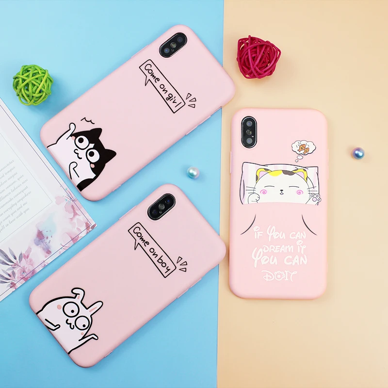 

KSTUCNE Cute Cartoon Phone Case For iPhone X Case For iPhone 6S 6 7 8 Plus Fashion Hard PC Cover Luxury Retro Cases Back Capa