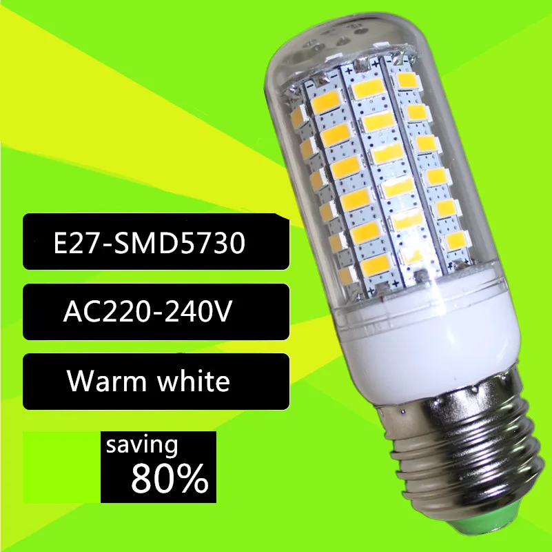 SMD 5730 светодиодный лампы E27 E14 светодиодный светильник светодиодный Lamp220V, 12 Вт, 15 Вт, 18 Вт, 20 Вт, 25 Вт Мощность светодиодный Свеча светильник для дома