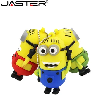 

JASTER minions usb flash drive Cute Despicable Me 2 pendrive USB 2.0 Pen Drive 4gb 8gb 16gb 32 gb Memory stick gift thumb drive