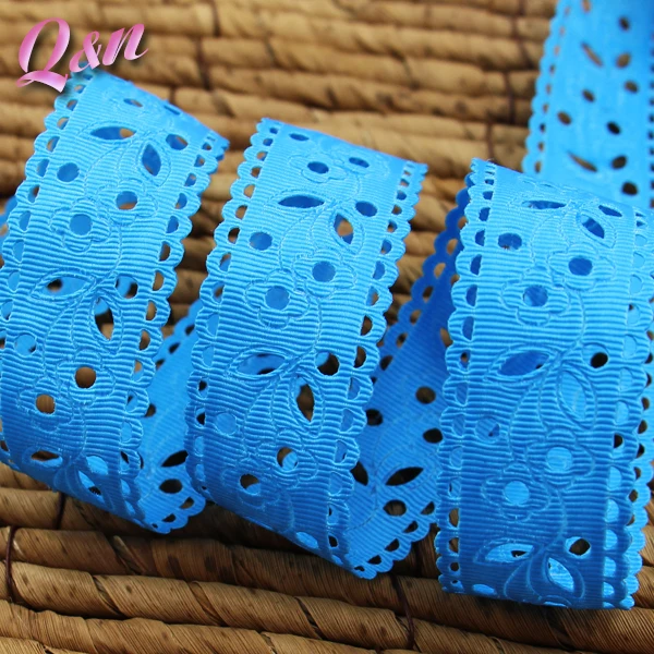 WM 10yards/roll in Length 28mm Width blue Grosgrain Ribbon flower cut out Solid Color DIY Craft Blue 328 | Дом и сад