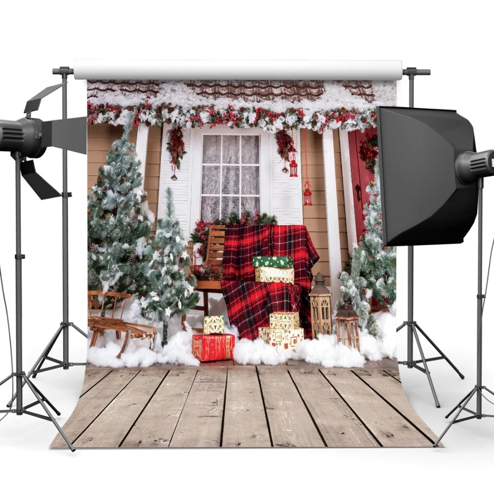 Фон для фотосъемки с рождественским замком 210x150 см виниловые фотообои для фотостудии-задник-фон для фотографирования