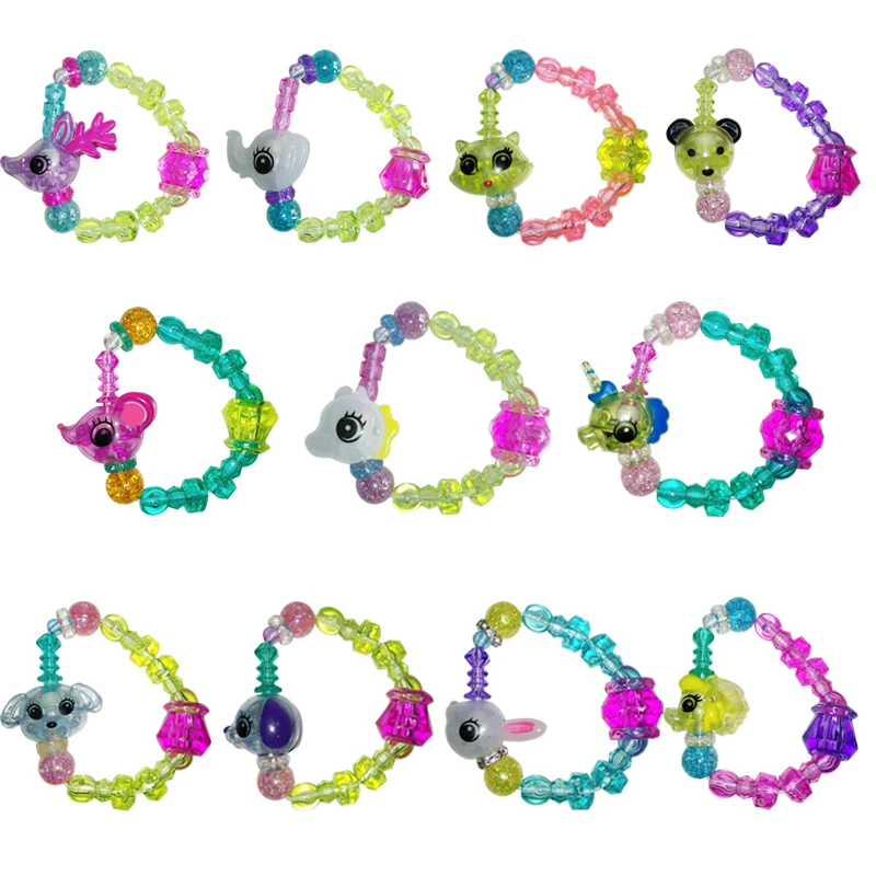 

Random Color New Design DIY Magic Tricks Creative Animal Bracelet Girl Elasticity Stitching Magical Bracelets for Women Girls