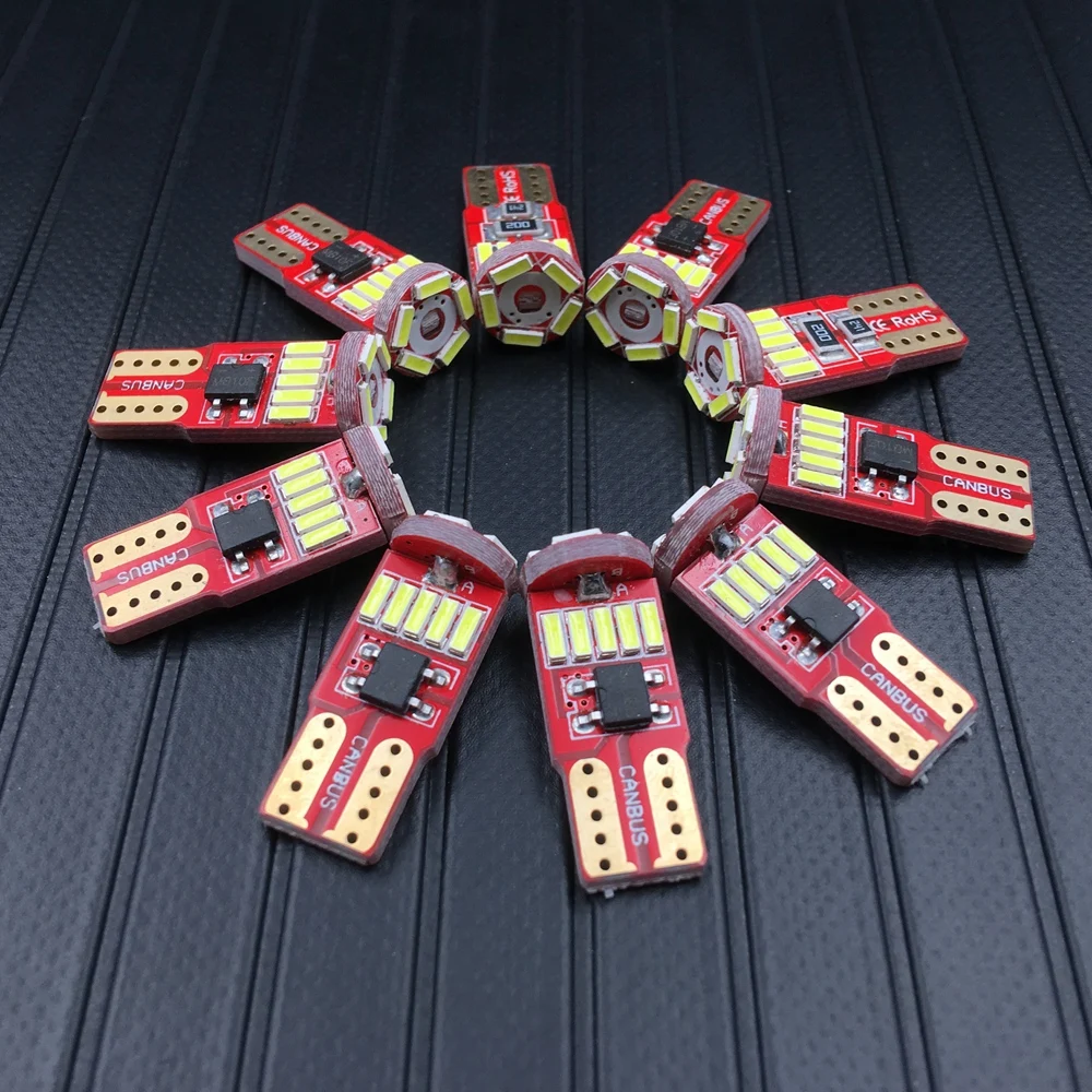 10 шт. 15SMD T10 4014 светодиодный автомобильный боковой габаритный светильник лампа