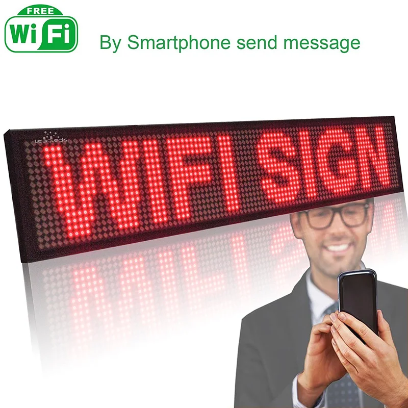 Наружный Wi Fi светодиодный знак 19 8x8 27 дюйма для витрины программируемый
