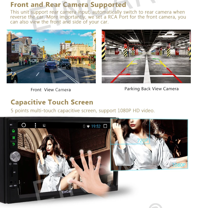Perfect Android 6.0 Car Stereo Android 6.0 Head Unit Double 2Din Capacitive Screen Car Player In dash FM/AM/RDS Radio GPS Navigator Wifi 6