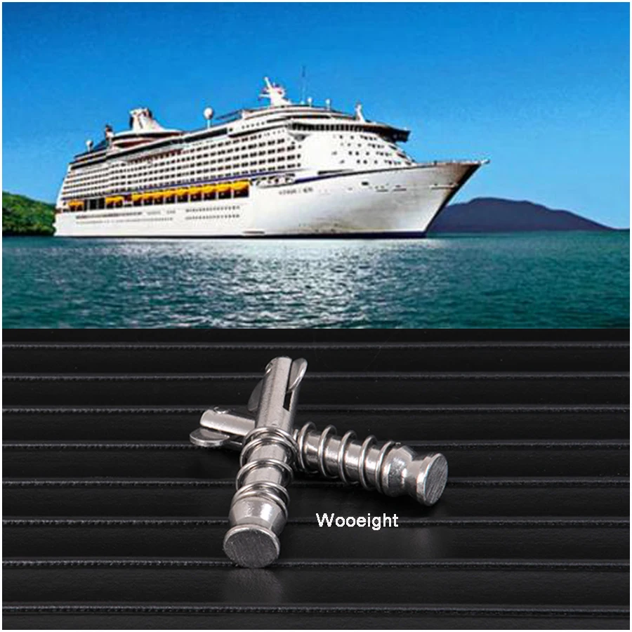 2Pcs Marine Stainless Steel Quick Release Pin Deck Hinge Hardware Fitting For Boat Bimini Top Deck Yatchs Ships (5)