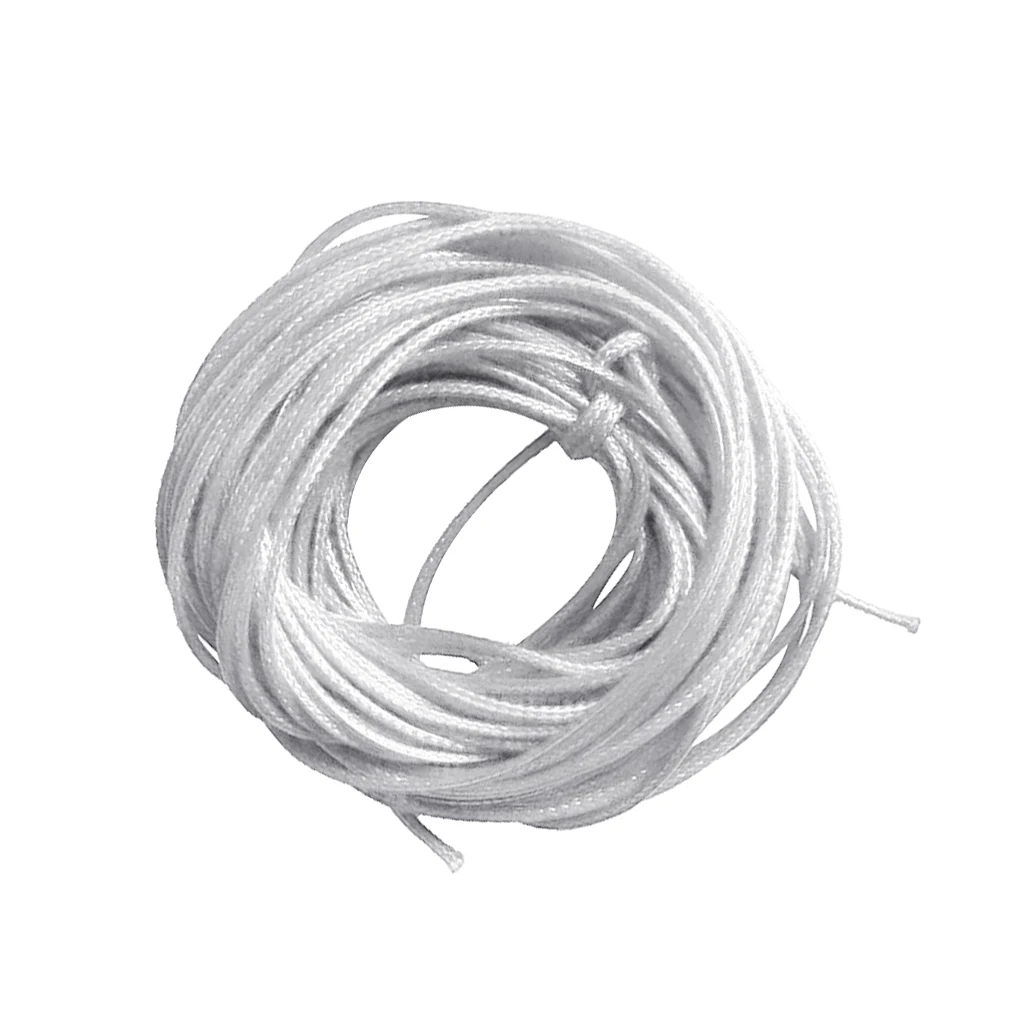 10m Waxed Nylon Thread Cotton Cord String Fit Weave Jewelry 1.5mm White