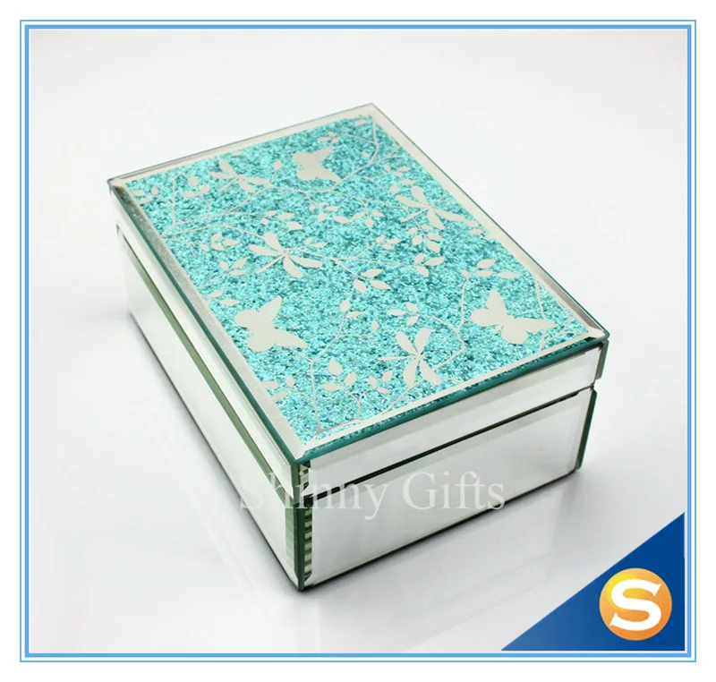 Стеклянная коробка для ювелирных изделий в виде бабочки|jewelry box bag|box leatherjewelry black |