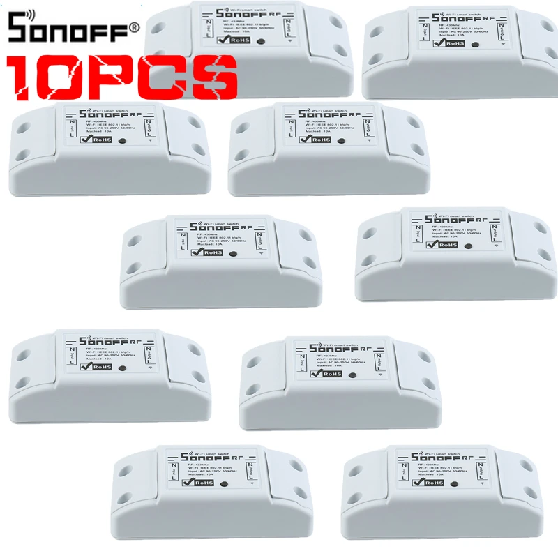 Смарт-переключатель Sonoff с поддержкой Wi-Fi 433 МГц | Электроника