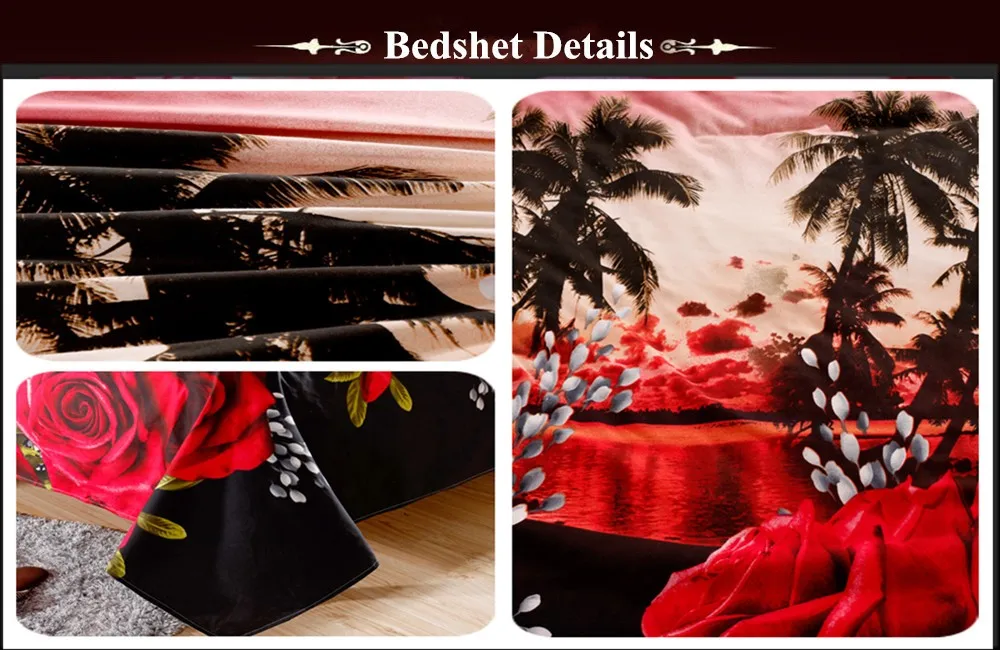 3Dprinted Polyester bed sheet 4 pcs Bedding Set Sketching With Style (3)
