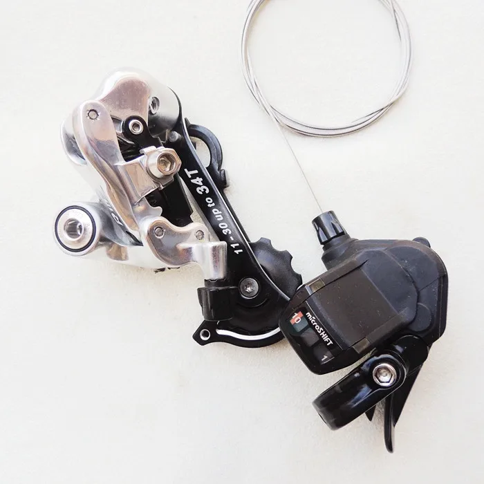 

microshift R10 CNC folding road mtb right 10 speed derailluers and shift