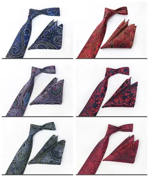 

Unique Design Men's Retro Tie Handkerchief Accessories Set 2020 Fashion Explosion Elegant Elegant Men's Tie Pocket Towel Suit