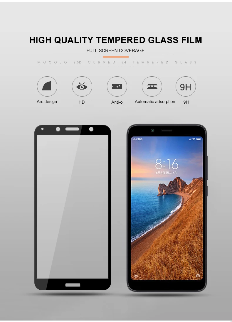 Mocolo 2.5D 9 H полное покрытие закаленное Стекло пленку защитное стекло на для ксиоми редми 7 7A редми7 редми7A 7 A Xiaomi Redmi 7 7A 2/3/4 16/32/64 ГБ защитной Экран