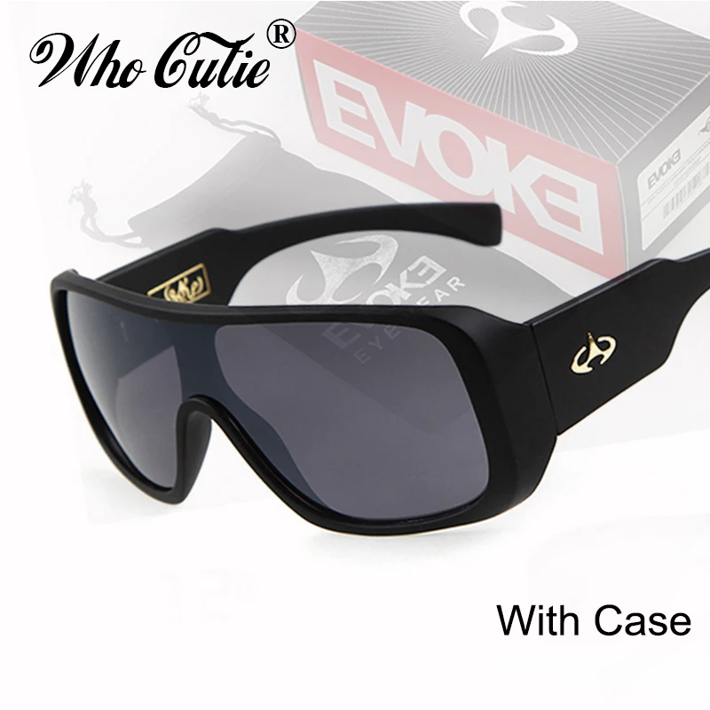 WHO CUTIE Brand EVOKE Sunglasses 2017 Men Classic ONE PIECE Square Driving Sun Glasses Shades
