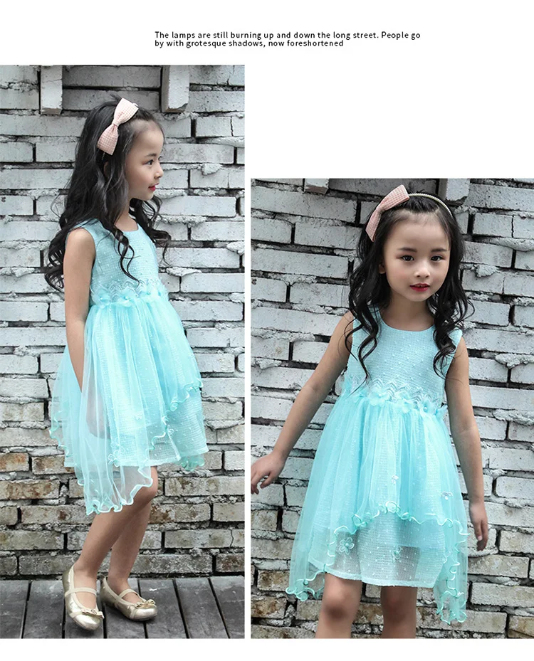 mesh patchwork girls dress summer princess sleeveless asymmetrical girl dress children clothes baby big girls dresses 2017 children clothing  6 7 8 9 10 11 12 13 14 15 years litle teenage big girls floral kids dress summer sundress (7)