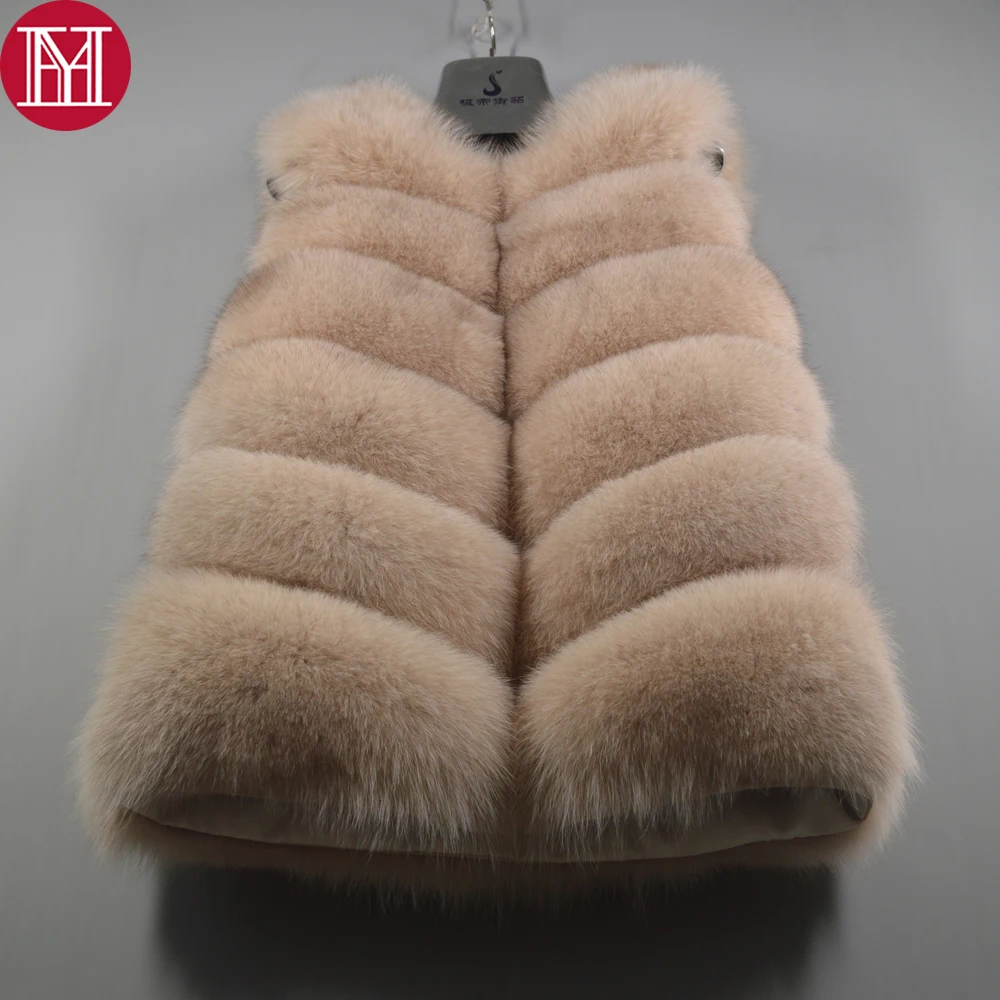 

2018 Hot Sale Natural Real Fox Fur Waistcoat Women Autumn Winter Quality Warm Real Fox Fur Vest Lady 100% Real Fox Fur Gilet