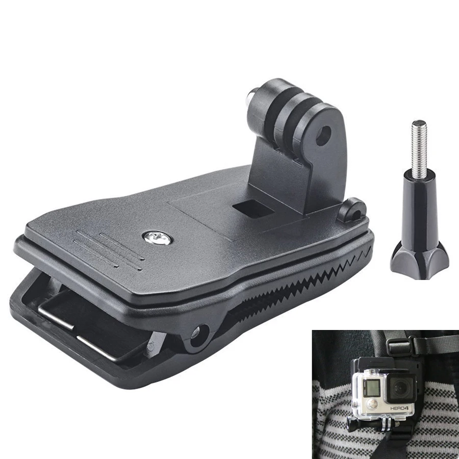 

360D Hat Backpack Clip Mount For GoPro Hero 6 5 4 3 Xiaomi yi 4K SJCAM SJ4000 Sports Action Camera Go Pro Session Accessories