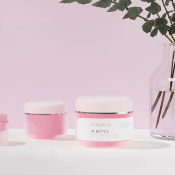

2PCS 30/50/100/150g R angle double cream bottle Pink cream box Cosmetics packaging box such as cream eye shadow BQ036