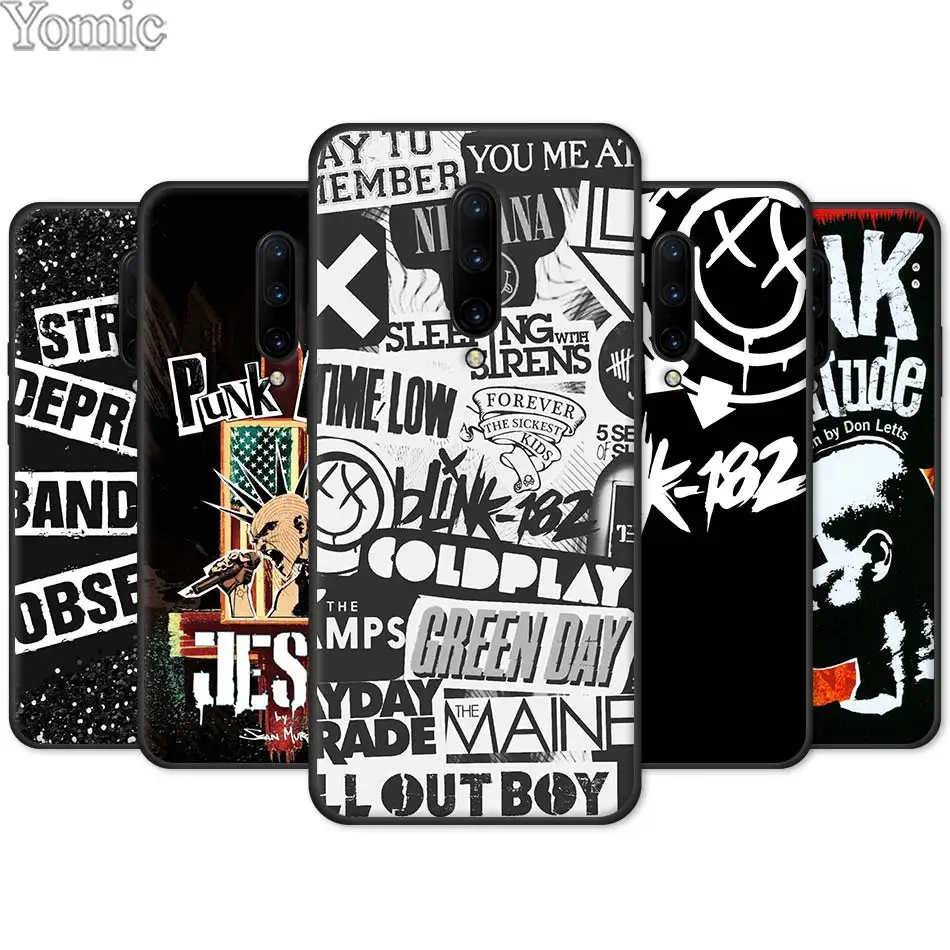 

Phone Case for Oneplus 7 7 Pro 6 6T 5T Black Soft Case for Oneplus 7 7Pro Silicone TPU Cover Shell Punk Rock