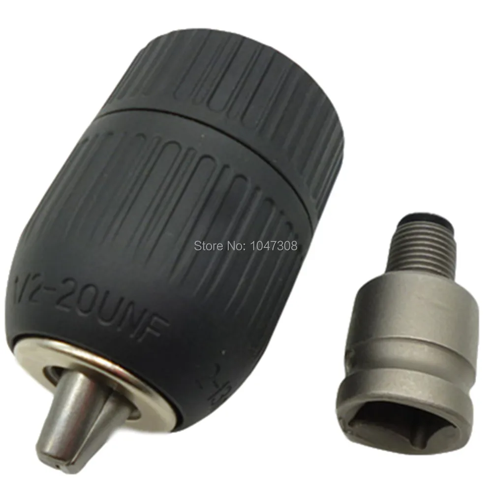 Drill Chuck Self-Locking Keyless Drill Chuck For Impact Wrench Conversion Woodworking Screwdriver Tool