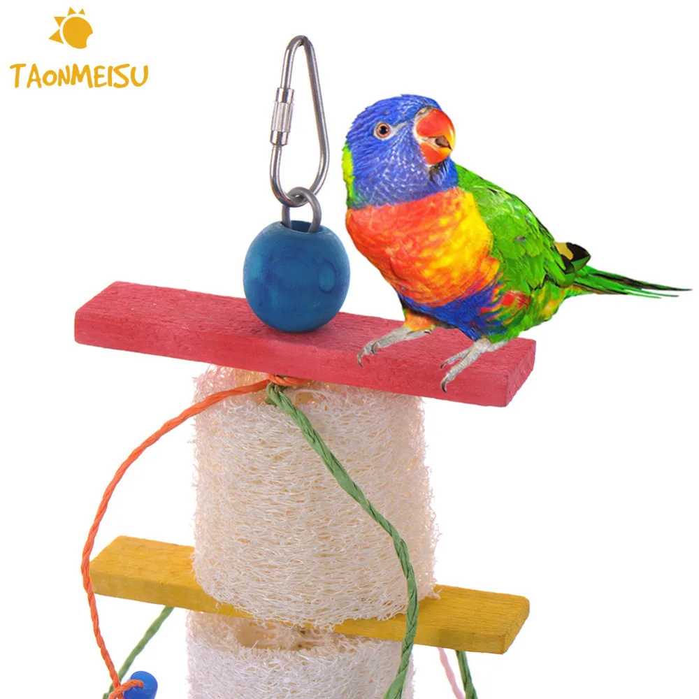 Pet Bird Chew Toy Parrot Macaw Cockatiel Budgie Foot Scratcher Climb