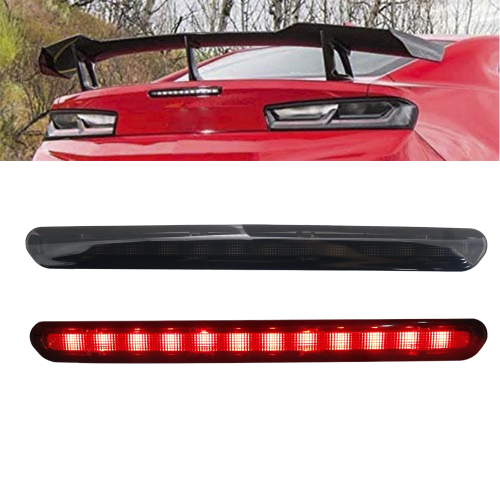 LED High Mount Stop Lamp Rear Smoked 3rd Brake Light for Camaro 2016+ (8)