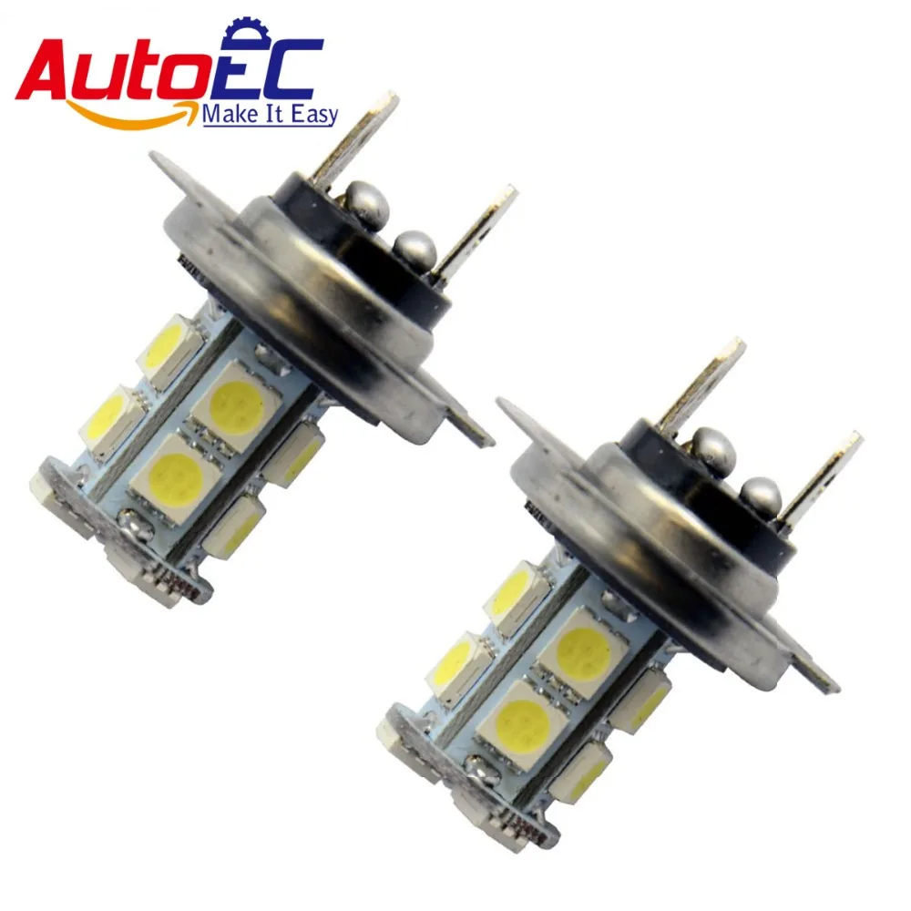 AutoEC 100 X H7 13 SMD 5050 Автомобильные передние фары Led передние противотуманные фары Светодиодные Автомобильные фары дневного света DRL дальнего света дневные ходовые огни 12 V Белый# LJ12