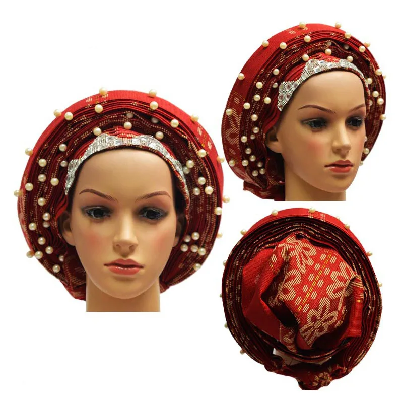 17 цветов Нигерия Авто gele Африканский головной убор aso oke тюрбан нигерийский