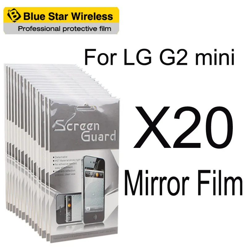20pcs/lot Mirror Screen Protector Mirror LCD Screen Guard For LG G2
