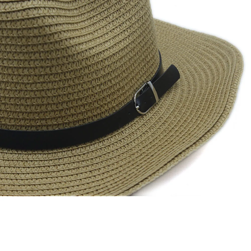 Женская и мужская летняя соломенный с широкими полями ковбойская шляпа для джентльменов ковбойская джазовая шляпа Приморский Toca сомбреро из кожи