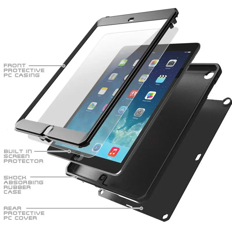 SUP чехол для ipad Air UB Pro с полным корпусом прочный двухслойный Гибридный защитный со
