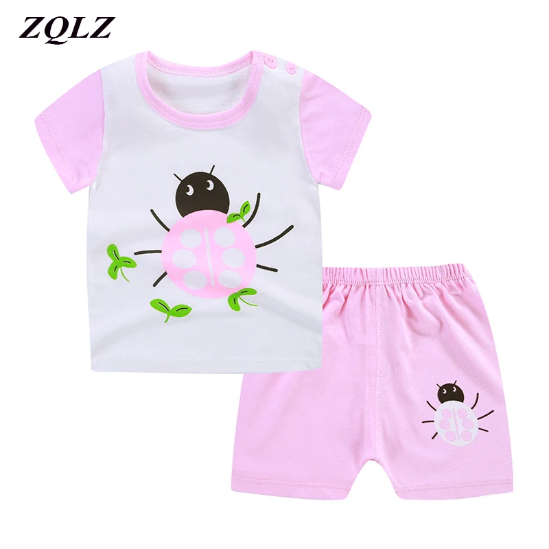 

Baby Girl Clothes Sets Cartoon Summer Children Clothing Cotton Casual O-neck T Shirts Shorts 1-4 Years Boys Clothes
