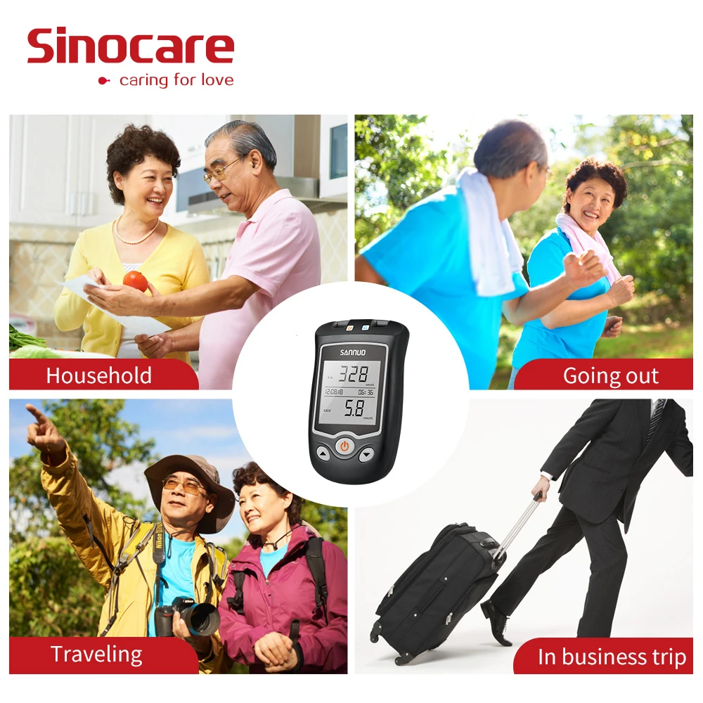 “ Tiras de Teste de Glicose Diabetes Tiras Tester Sinocare Ea-11