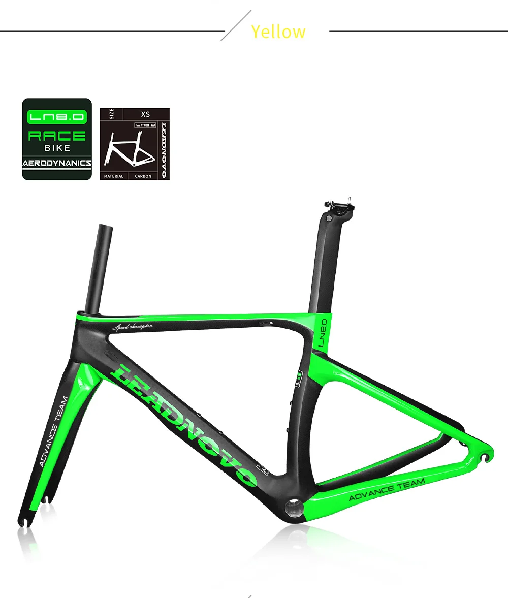 Excellent 2018 Carbon Road Bike Frame Carbon Fibre Road Cycling Race Bicycle Frameset Taiwan Bike LEADNOVO AERO ROAD Bike Frame 21
