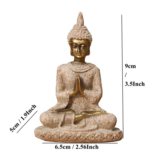 VILEAD 16 стиль природный песчаник статуя Будды Таиланд индийский Статуэтка фэншуй скульптура рождественские украшения для дома магазины - Цвет: Buddha 12138