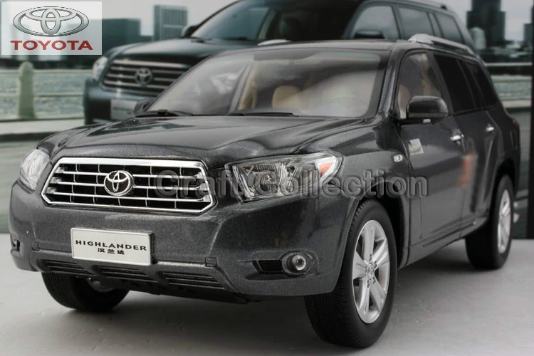 Rare 2009 Grey1 18 TOYOTA Highlander SUV Off Road Alloy Model Car Miniature Scale Model Hot