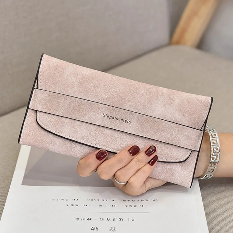 

New Sale Women Wallets Female Nubuck Leather Hasp Wallet Women's Long Design Coin Purse Holders Letter Wallet and Purses
