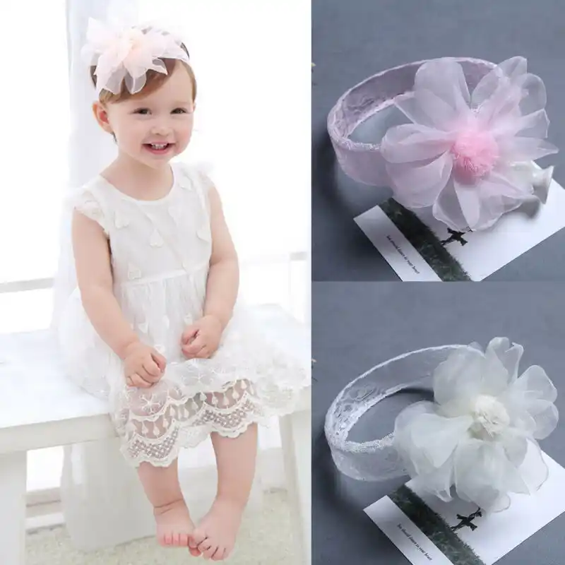 2019 Lace Flower Kids Cute Baby Girls Newborn Toddler Headband 3